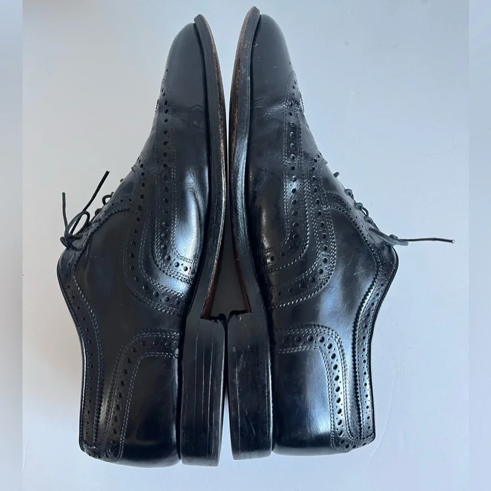 Allen Edmonds McAllister Oxford Wingtip Dress Shoes Black Leather 9.5